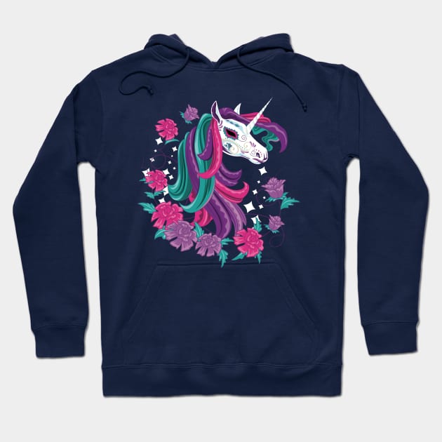 Day Of The Dead Carnival Unicorn Unicorn Hoodie TeePublic